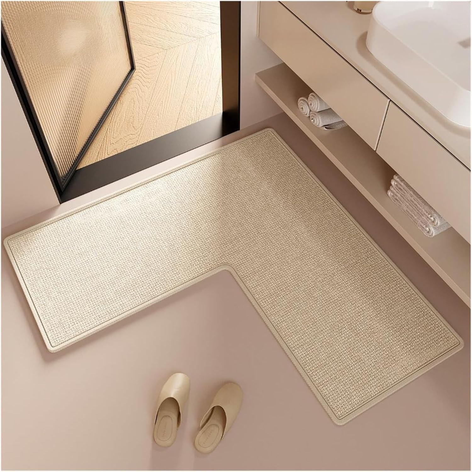 Tapis de cuisine en lin pour habiller votre entrée et salon