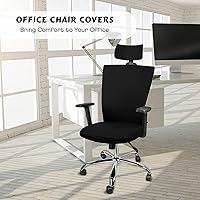 Vista 6 de Lounsweer 3 Piezas Funda para Silla de Oficina Funda para Silla de Escritorio con Ruedas Fundas para Gaming Protector Elástico Lavable Fundas