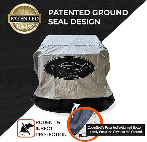 Miniatura 7 de CoverSeal Cubierta pequeña para barbacoa, delantal resistente a la intemperie para una barbacoa de 2 a 3 quemadores, sin bandejas laterales, sello