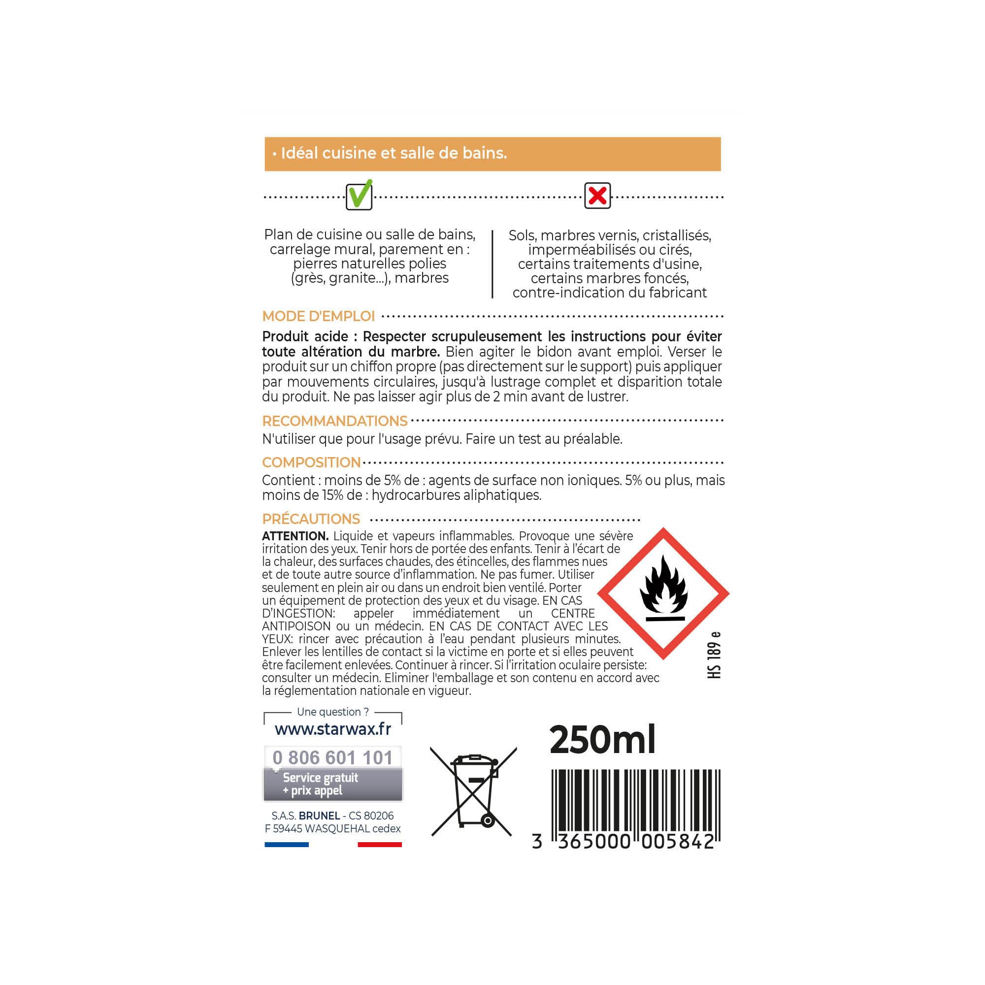 Starwax 584 renovateur de brillo mármol – – Juego de 2
