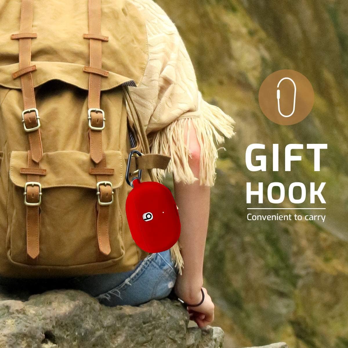 for Beats Studio Buds/Buds   Case with Cleaner kit 2021/2023, Soft Silicone Cover New Beat Studio Buds Plus Protective Skin with Keychain for Beat Studio Buds/Bud Plus Charging Case, Red