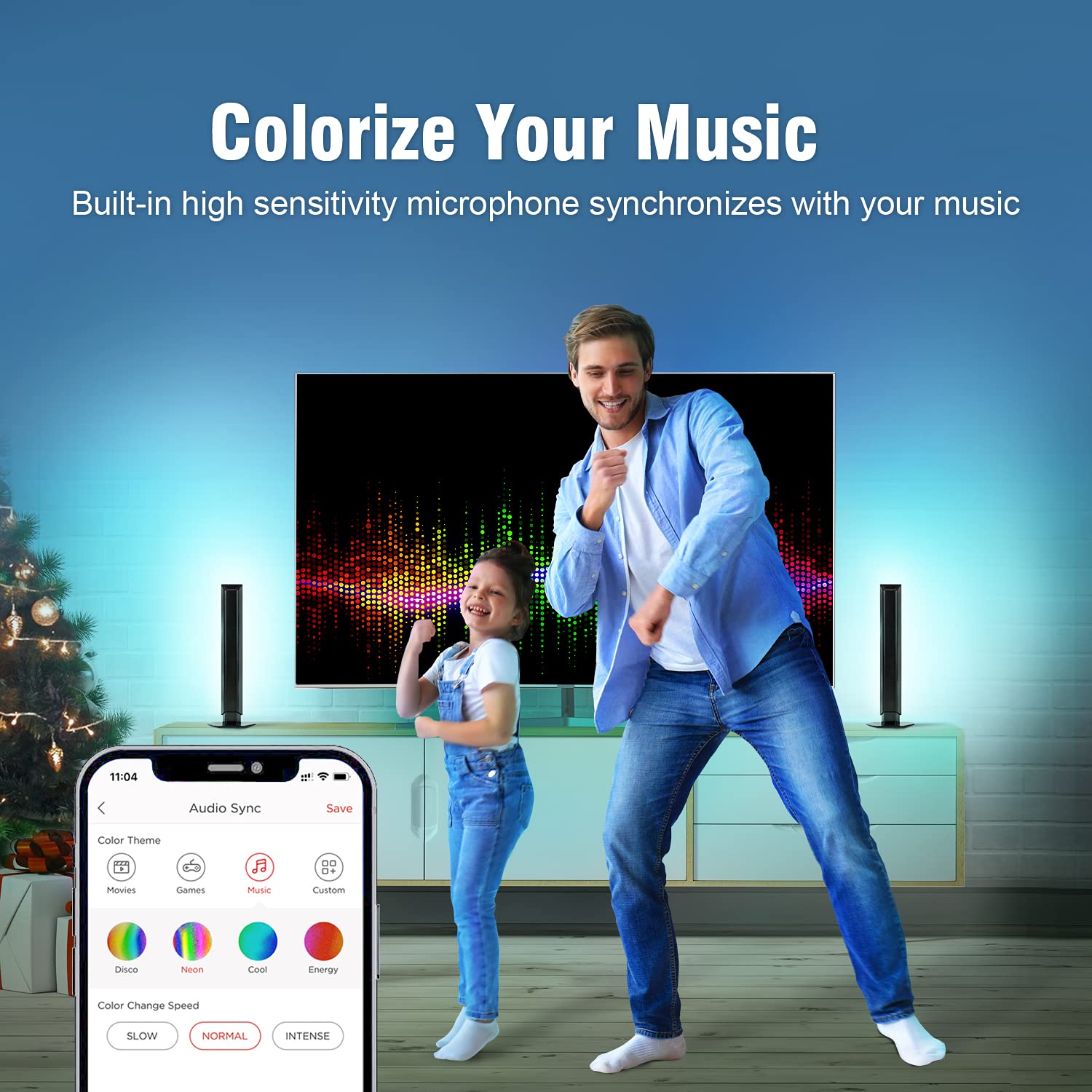 Sengled WiFi Smart LED Light Bars, TV Ambient Backlights Works with Alexa & Google Assistant, Music Sync Kit Gaming Lights with APP Control, RGB Dimmable 12W Multi-Mode LED Play Light bar for Bedroom