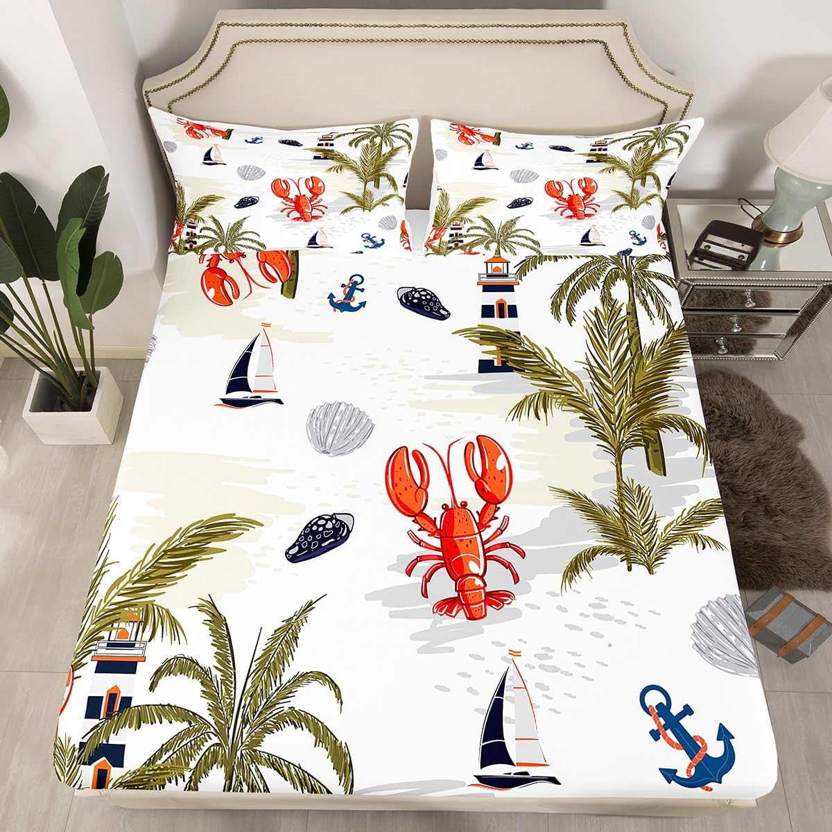 Erosebridal Cartoon Dino Fitted Sheet Full Size Dinosaur Bed Sheets for Kids Boys Girls Cute Dinosaurs Sheets Purple Wild Animals Bedroom Decor Kawaii Bed Set
