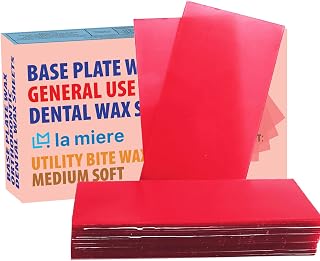 LA MIERE General USE Large 20PCS 480g Base Plate Wax - Molding Casting Wax Sheet, Utility Bite Casting Sheets, Modeling Filling, NO Denture