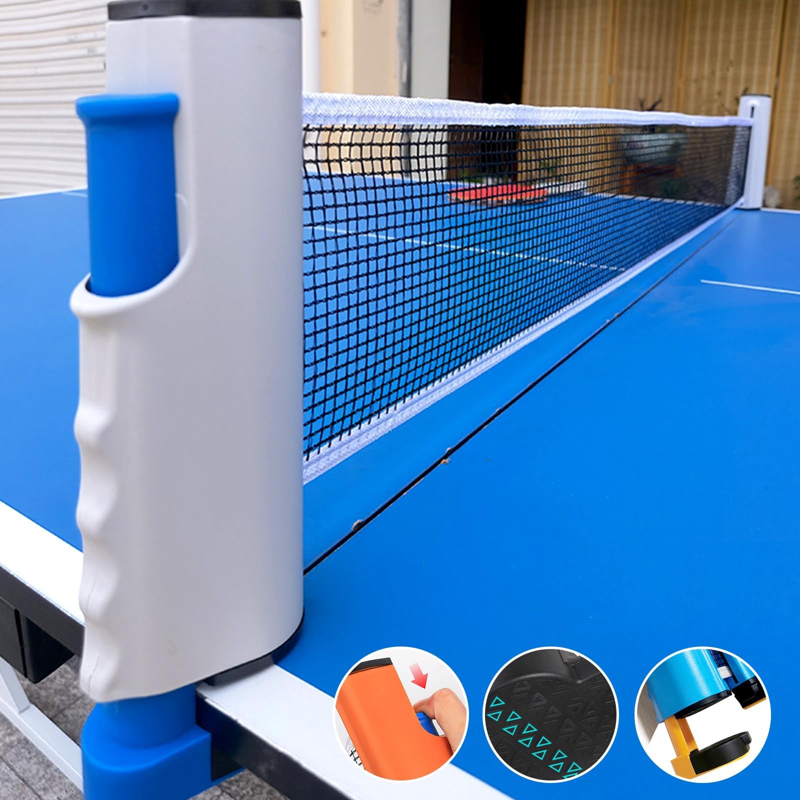Red de Tenis de Mesa Telescópica Ajustable hasta 170 cm, Portátil Retráctil para Ping Pong