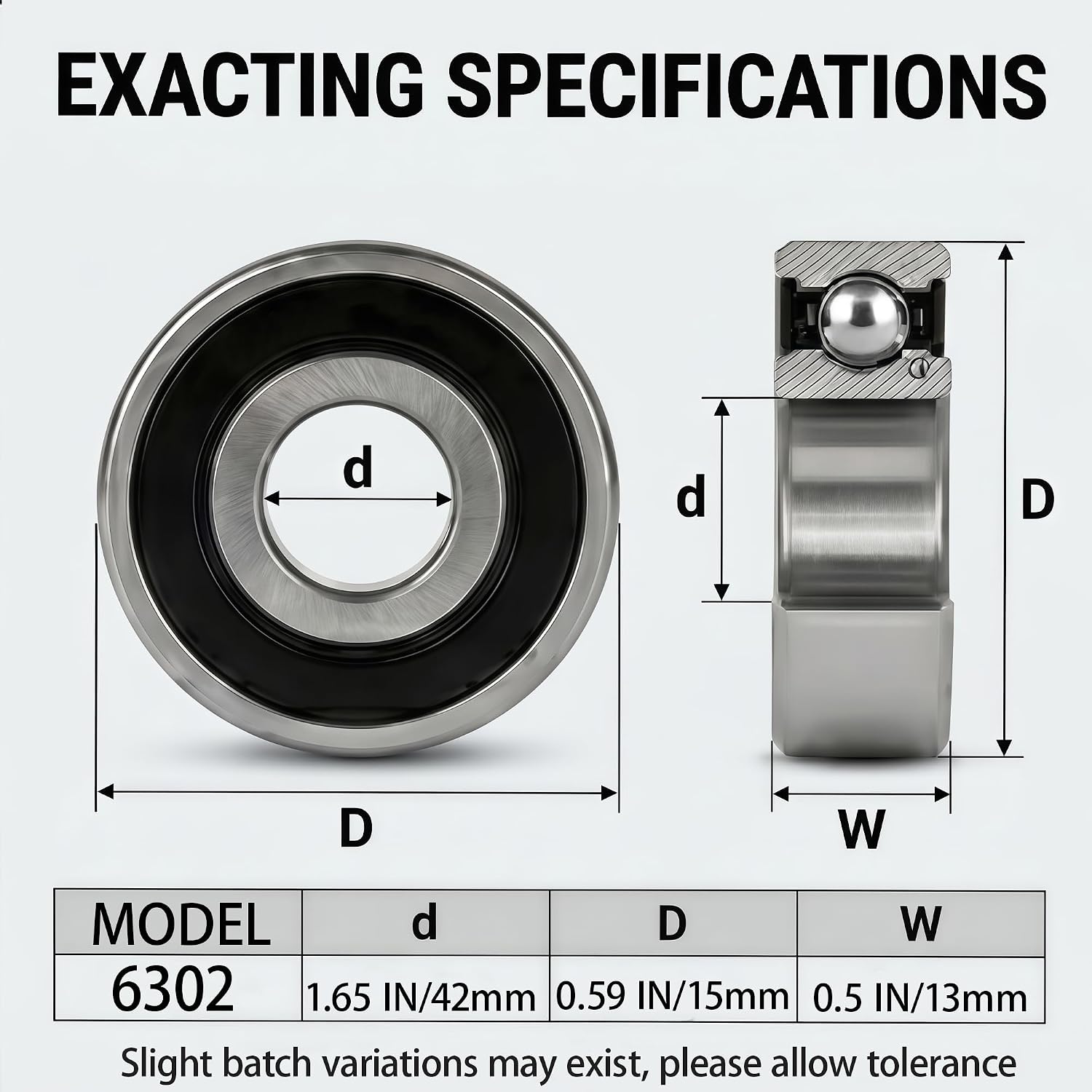 6302-2RS N127530 DW708 DW716 DW717 Miter Saw Ball Bearing