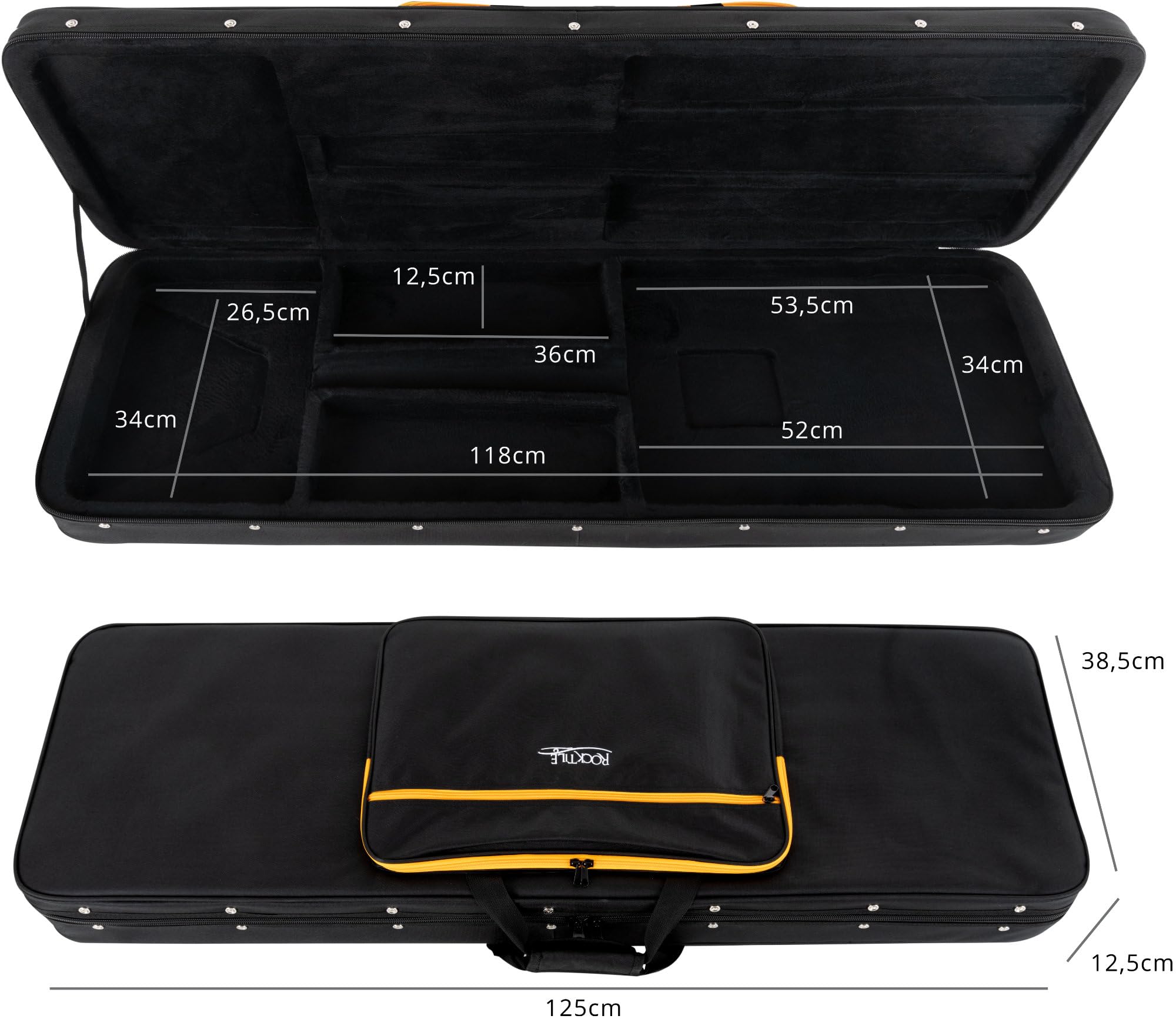ROCKTILE EBSCR-2122BK Softcase per basso elettrico - Valigia leggera e maneggevole per tutti i bassi elettrici comuni (4/5 corde)