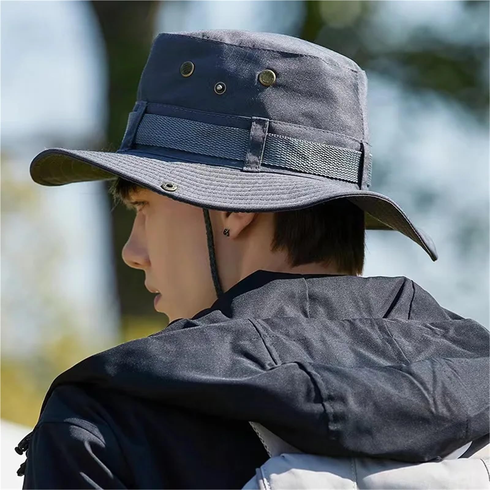 Berretto Da Pesca All'aperto Cappelli Sole For Uomo Protezione Anti-UV A Tesa Larga Cappello Pescatore Estivo For La Per Escursionismo