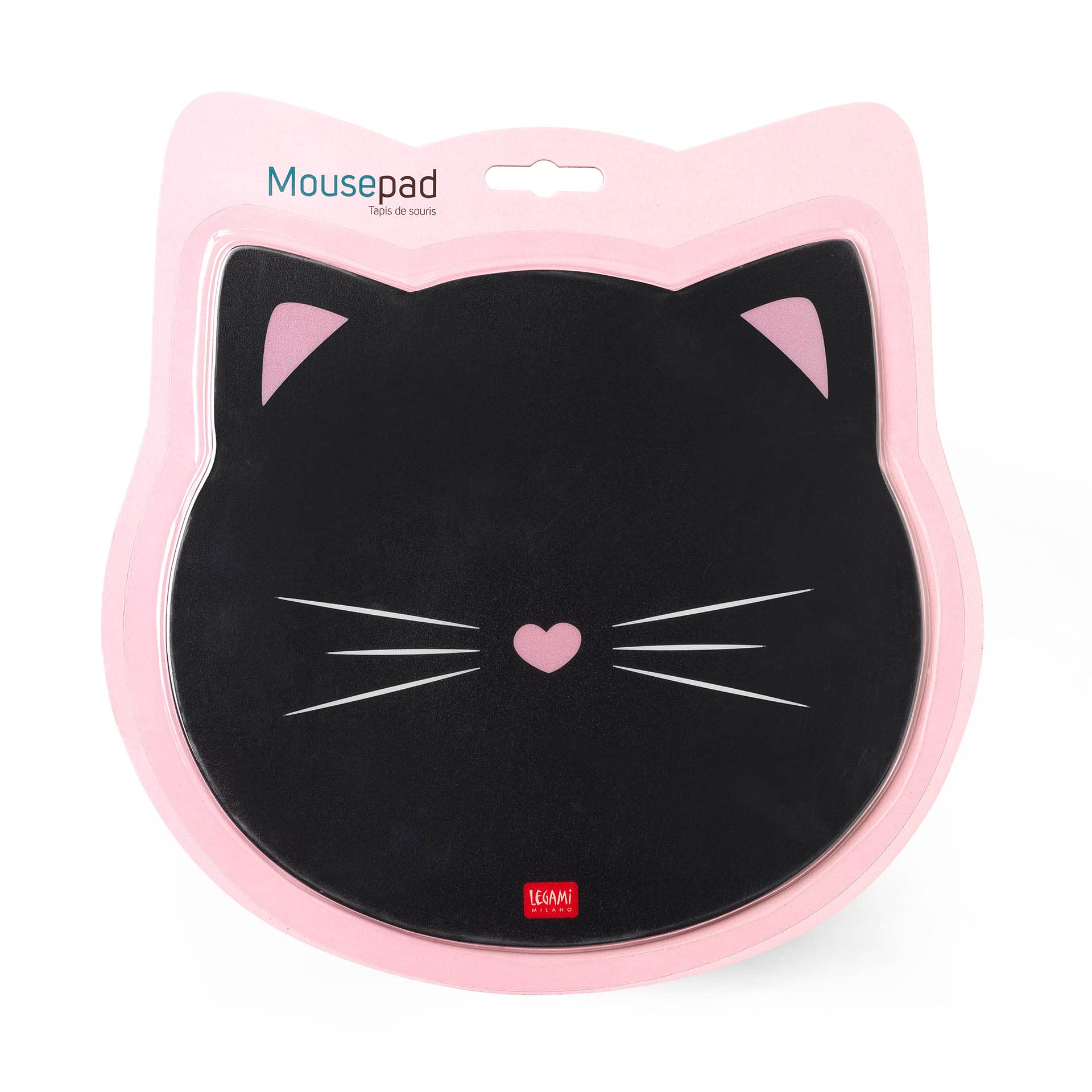 Legami Tappetino per Mouse Mousepad Antipolvere Antiriflesso PVC Base Gomma Antiscivolo Tema Kitty 22,3 x 23,3 cm