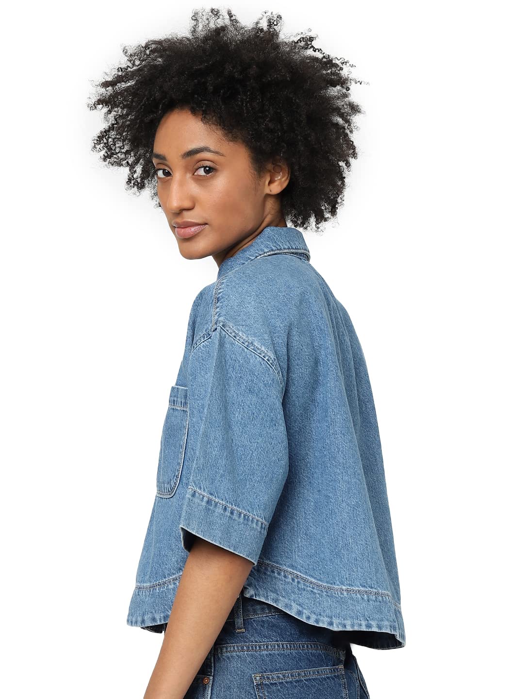 ONLY Onlcleo Life SS Crop DNM Shirt PIM Noos Onlcleo Life SS Crop DNM T-Shirt PIM Noos Femme (Lot de 1)
