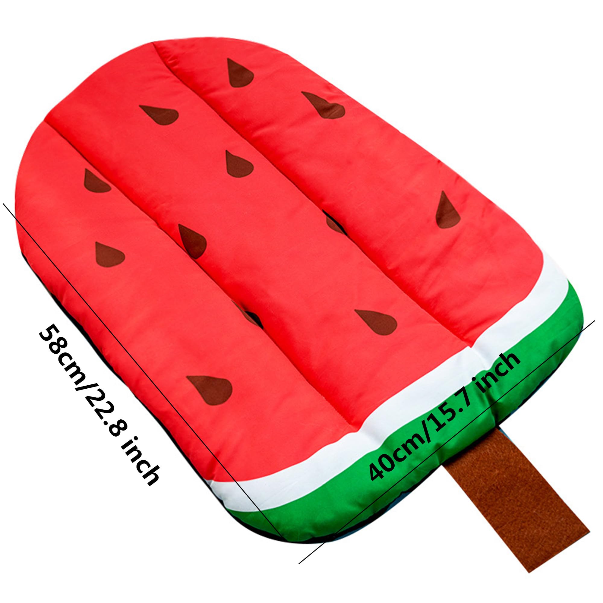 alfyng Pet Dog Pad, Pet Cat Puppy Portable Washable Mat Cute Fruit Pattern Mat Cushion Pad Summer Bed Sleeping Mattress Cushions Dogs Seat (Watermelon)