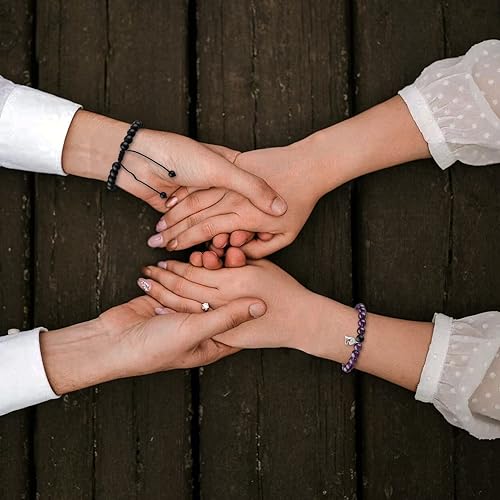 Miniatura 4 de 2 pulseras a juego en forma de corazón para parejas, pulseras de amor, regalos para novias, mujeres, hombres, amantes, amigos, aniversario, día de