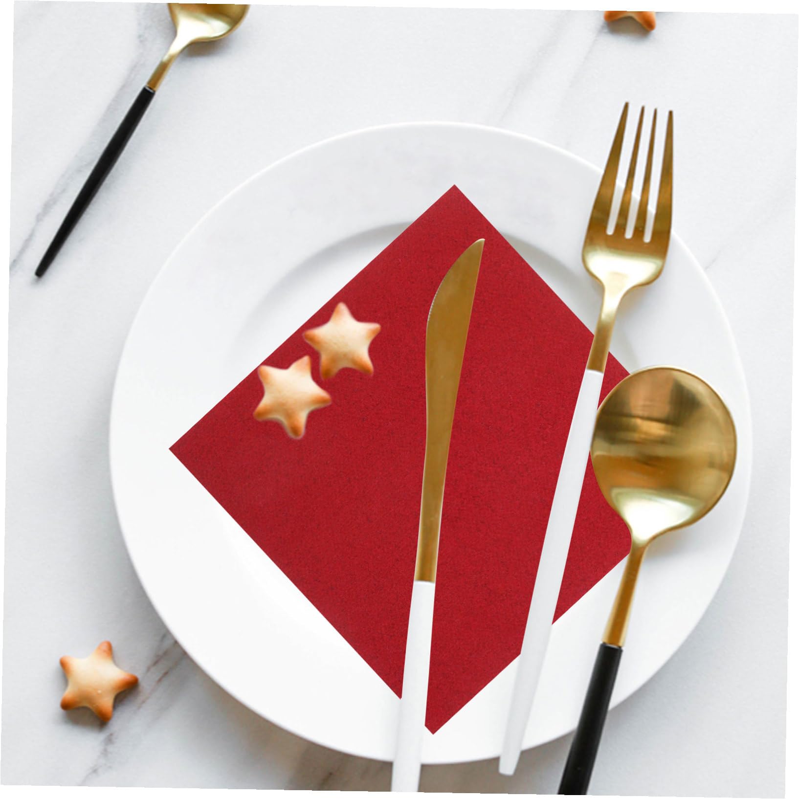 Servilletas de Papel de Colores Rojas 20x20cm para Restaurantes Occidentales y Fiestas de Vino, Ligeras y Cómodas, Paquete de 150 Unidades