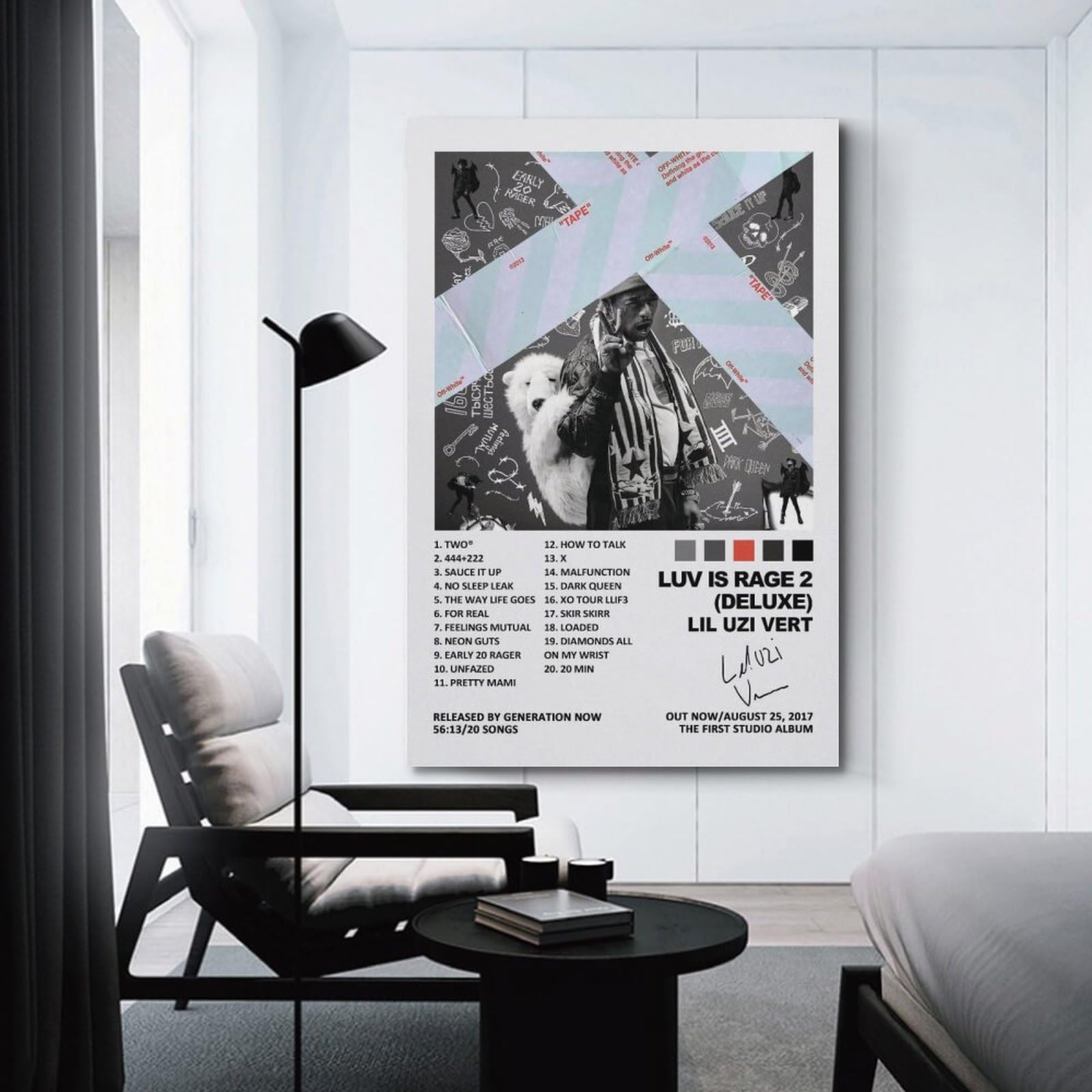 Poster Su Tela Lil Uzi Vert - Decorazione Parete 30x45 Cm, Stampa A Colori Vivaci, Senza Cornice
