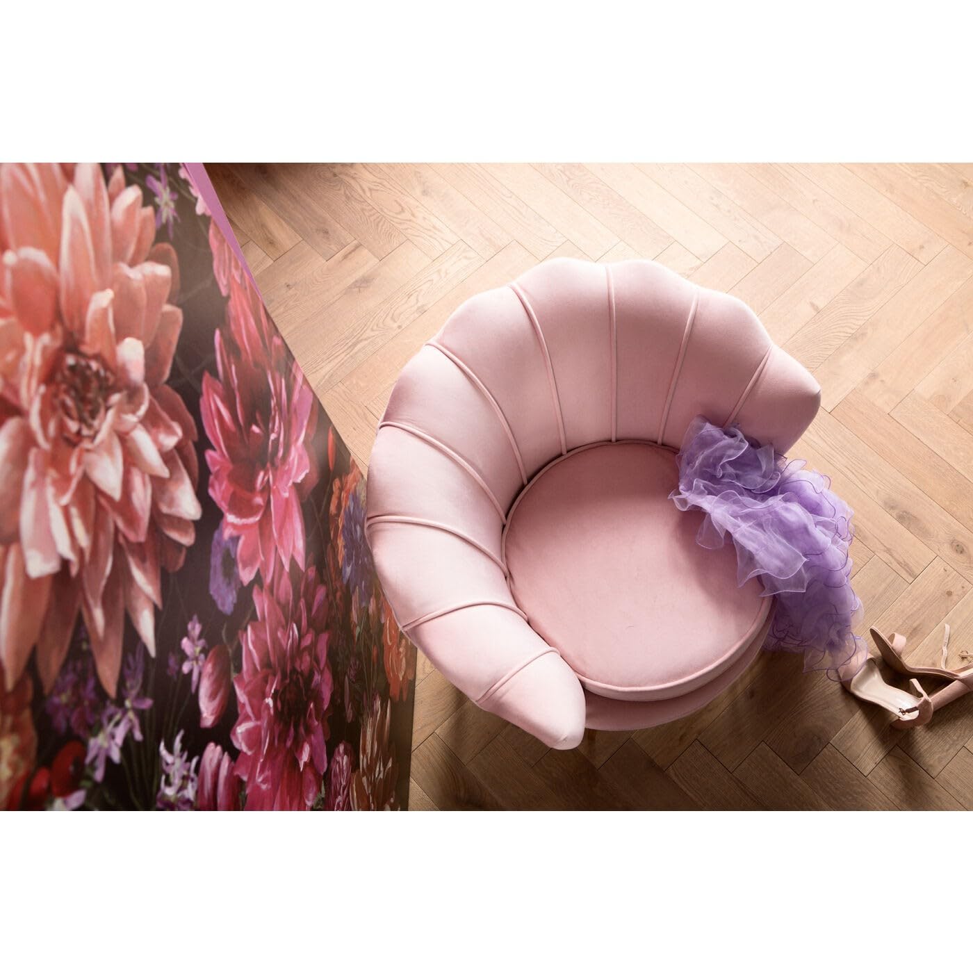 Kare Design Bild Touched Flower Bouquet, Pink, Baumwollleinwand, Massivholz Rahmen, 200x140x3,5cm