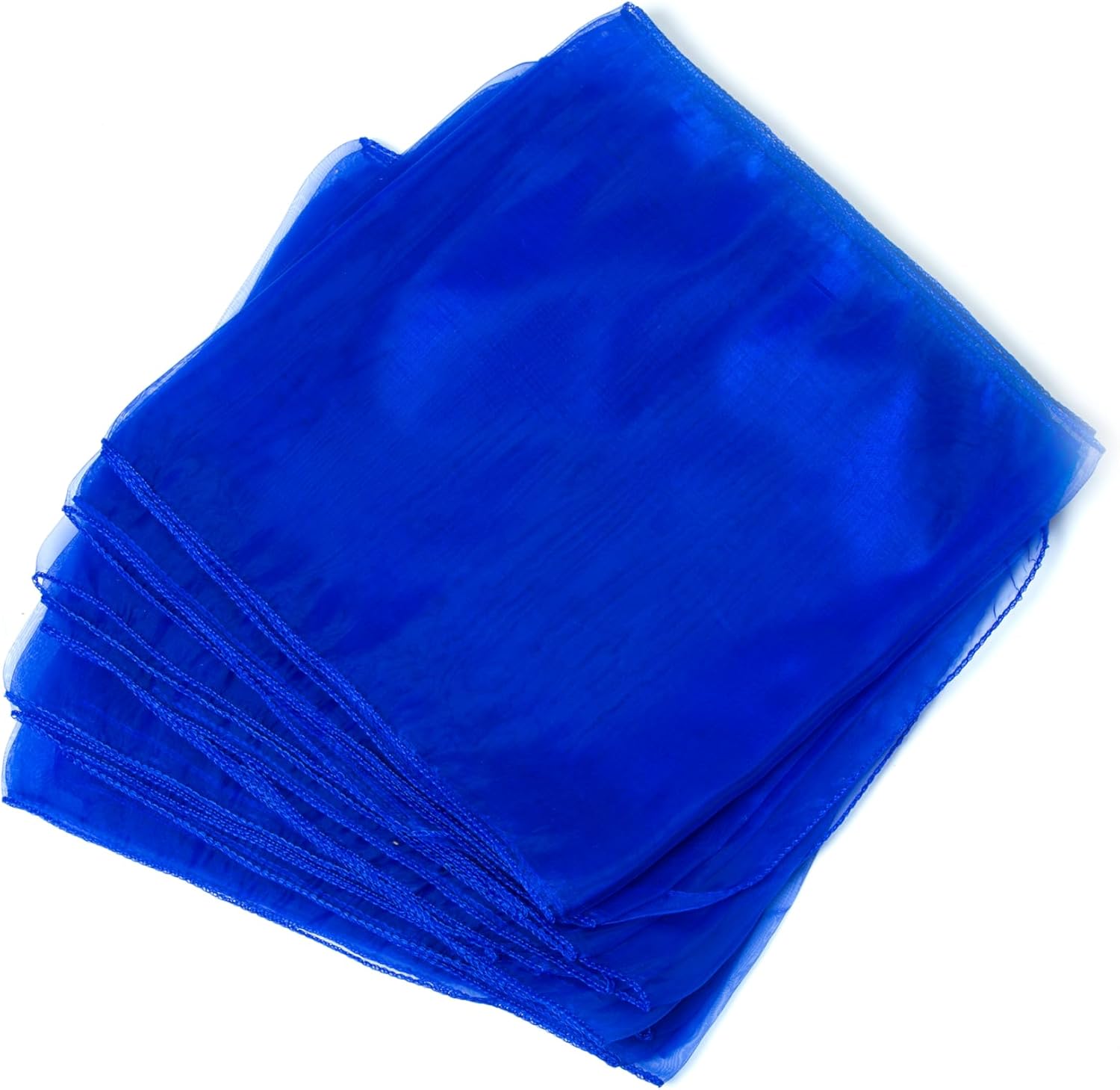 MDS 20 Pack Organza Table Runner 12 x 108 inch Long Premium Table Runners for Wedding Party, Events Decoration, Banquets Decorations, Bright and Smooth Silk Fabric Party Table Runner- Royal Blue