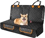 Waterproof Car Seat Cover for Dogs – Heavy Duty Nonslip Bench Seat Protector with Side Flaps, Scratchproof Soft Pet Backseat Cover for Cars, Trucks, SUVs, Universal
