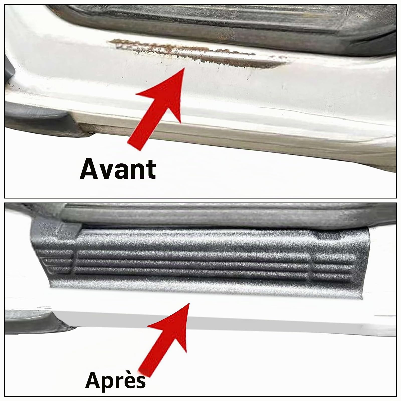 2PCS Plaques de seuil de porte en plastique de remplacement pour Fiat Ducato/Peugeot Boxer/Citroen Jumper 2006-2023, Protection latérale ABS pour seuil de porte gauche et droit