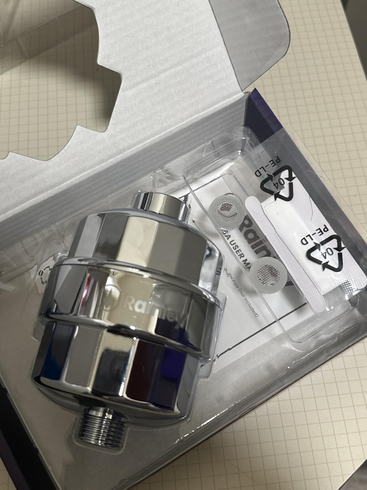 Rainley Bossa Inline Shower Filter for Hard Water | Tap or Well Water