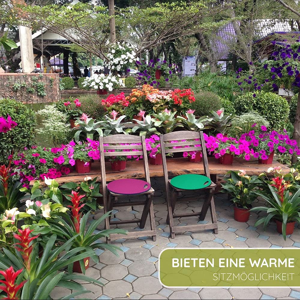 Yate 18er Set Runde doppelte Sitzkissen – wasserdicht & schmutzabweisend – doppellagiger Schaumstoff, wärmend – Outdoor Sitzunterlagen mit Griff für Schule, Kindergarten & Freizeit
