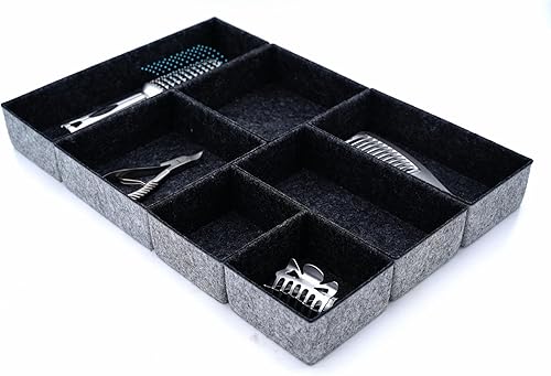 Miniatura 6 de Welaxy Organizador de cajones de lujo multiusos, caja de almacenamiento para oficina, hogar, cocina, dormitorio, baño, mesita de noche, regalos de