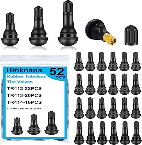 Miniatura 7 de 105 vástagos de válvula de neumático TR412, TR413, TR414, TR415 de goma negra para reemplazo de agujeros de llanta sin cámara en neumáticos estándar