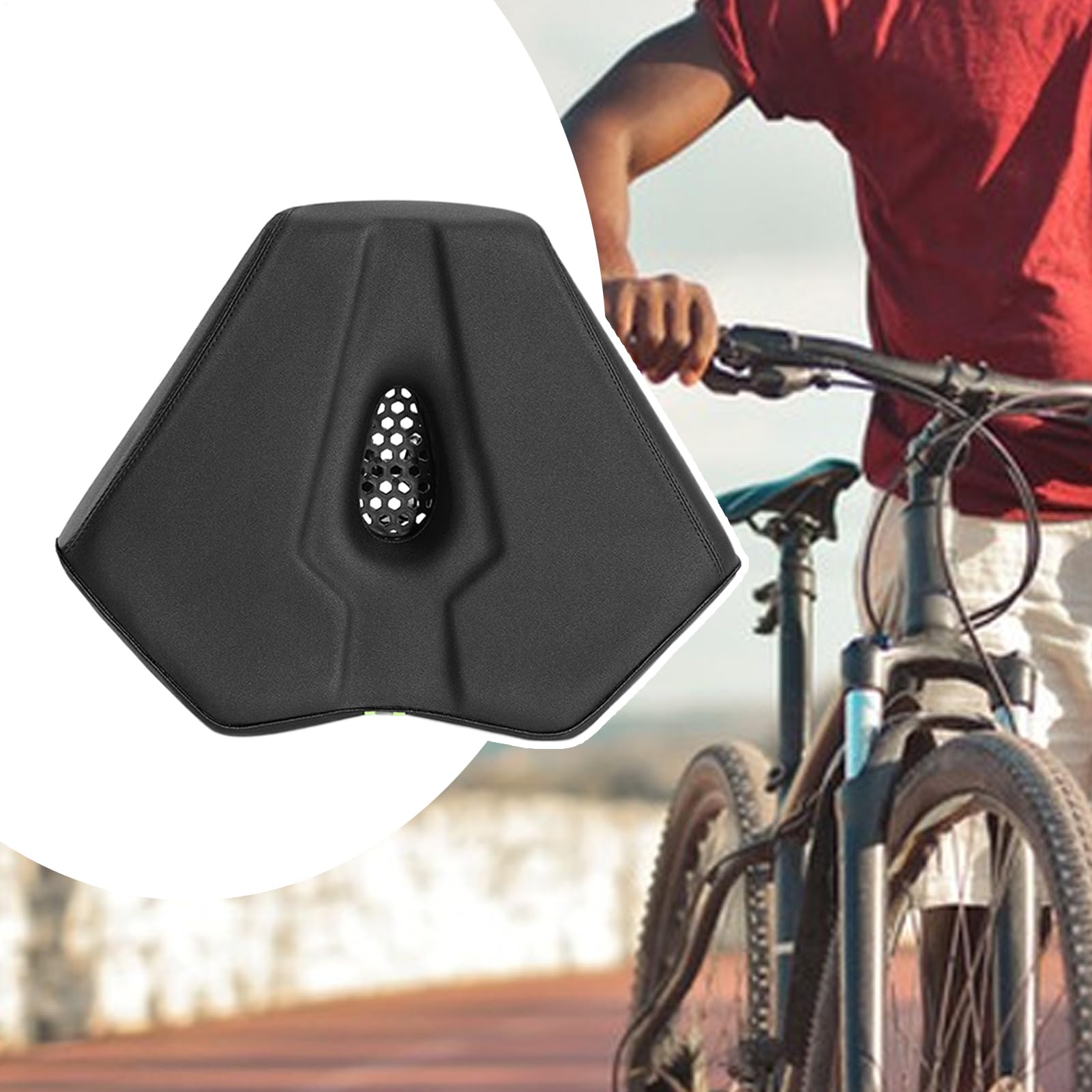 Asiento de bicicleta de carretera, Sillín para Bicicletas, Impermeable Cómodo Asiento para Bicicleta, Ergonómico ahuecado Bicicletas Accesorios para Adultos Mujeres Hombres Adolescentes