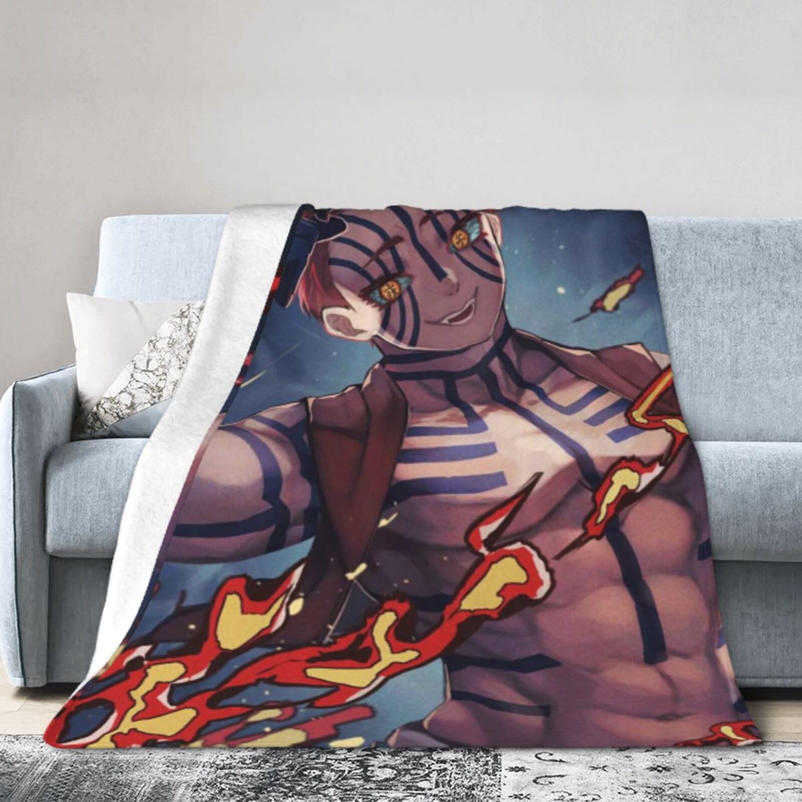 猗窩座ブランケット未使用未開封 Amazon｜猗窩座 北欧風 毛布 ブランケット シングル 掛け エアコン