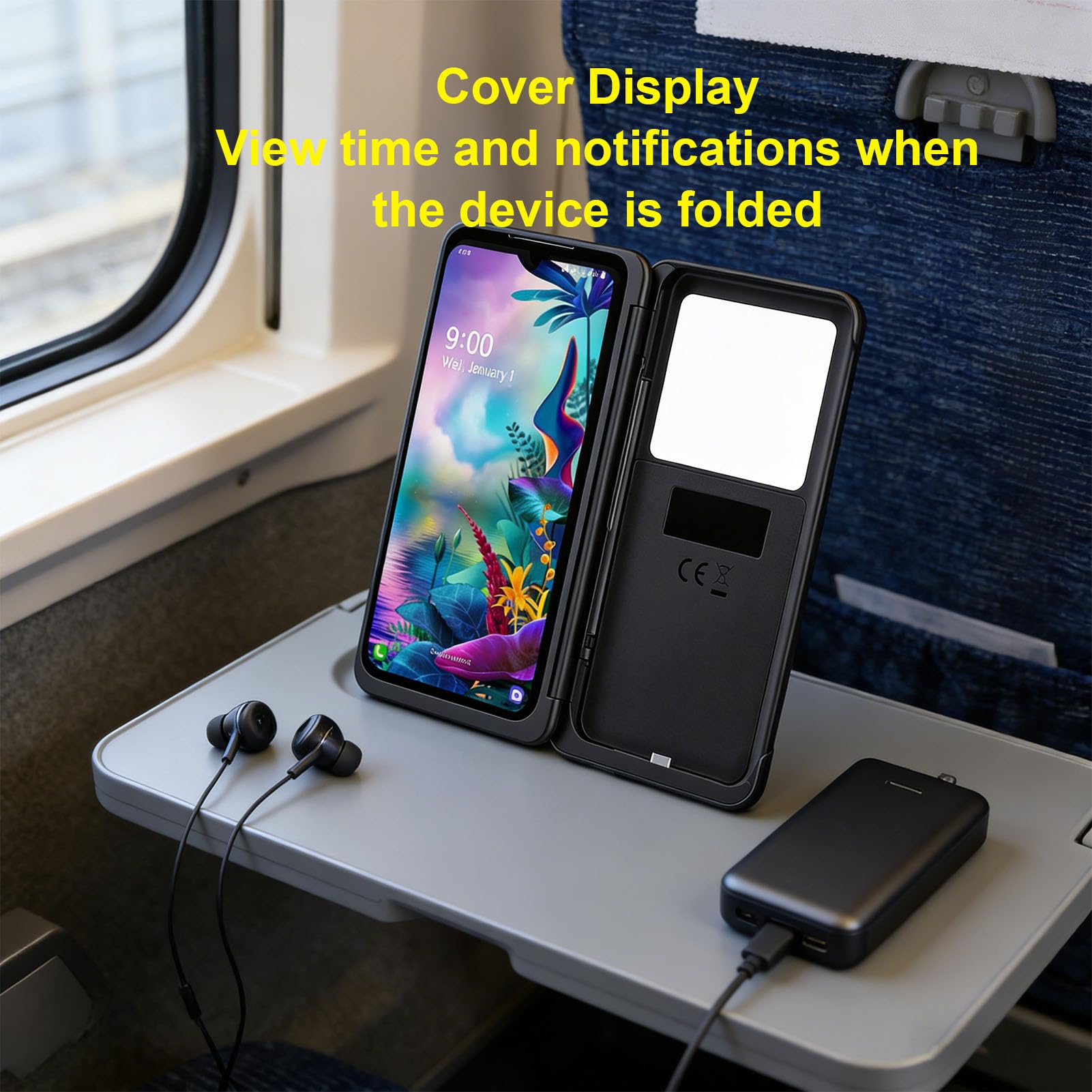Custodia Doppio Schermo Adatta per G8X, Adattatore Magnetico Tipo C, Schermo Esteso Rimovibile per Multitasking Efficiente, Materiale ABS, 1 Unità