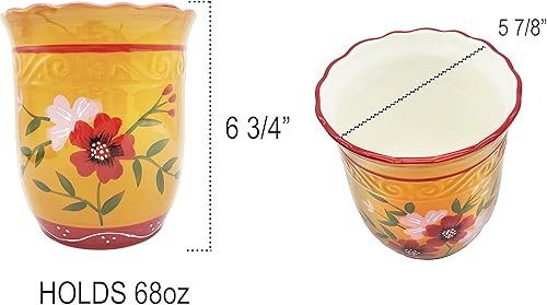 Miniatura 3 de Soporte para utensilios de girasol 3D, utensilios de cocina, decoración moderna de cocina, almacenamiento de cocina, Amarillo