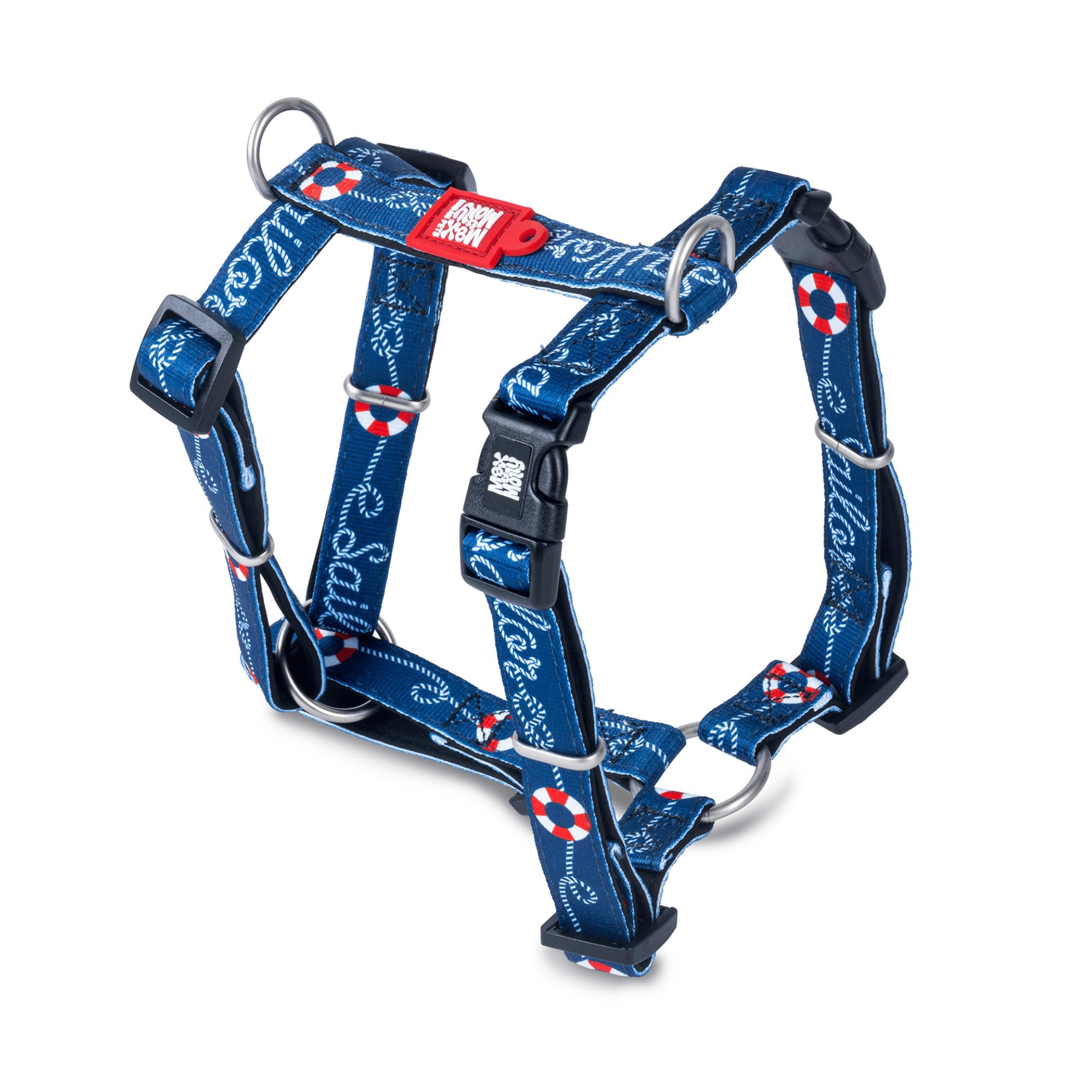 Max & Molly H Comfort Fit Dog Harness – Soft Neoprene Padding, Easy Step-in Design, Durable Metal Parts, Dual D-Rings for Enhanced Control – Perfect for Secure, Comfortable Walks