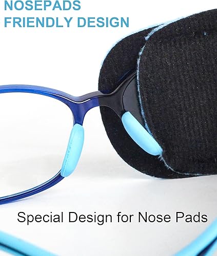 Miniatura 17 de Parches para ojos para adultos y niños, parche para ojos para lentes para tratar ojos perezosos, ambliopía, estrabismo para ojos izquierdos o Negro