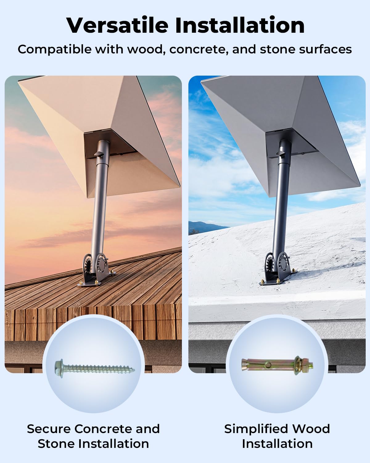 Starlink Gen 3 - Supporto da tetto, regolabile a 360°, compatibile con standard 4/4X/Gen 3, con ingranaggio a scatto, robusto supporto esterno per tetto, parete, giardino e altri scenari