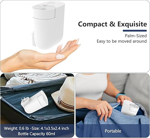 Miniatura 6 de Difusor de pared enchufable  Difusor de aroma de aceite esencial sin agua  Mini máquina portátil de aroma para habitación grande  Kit de