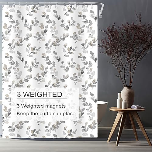 Miniatura 4 de Forro de cortina de ducha, forro de ducha de PEVA 4G, cortinas de ducha impermeables de plástico, con agujeros de ojales y 3 pesos magnéticos