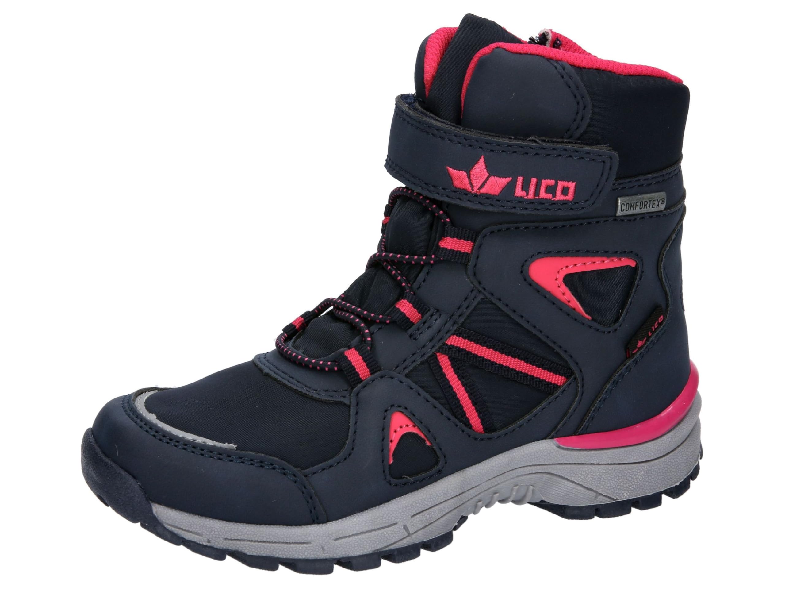 Lico Unisex Children's Bernarda VS Snow Boots, Navy Pink, 8.5 UK Child