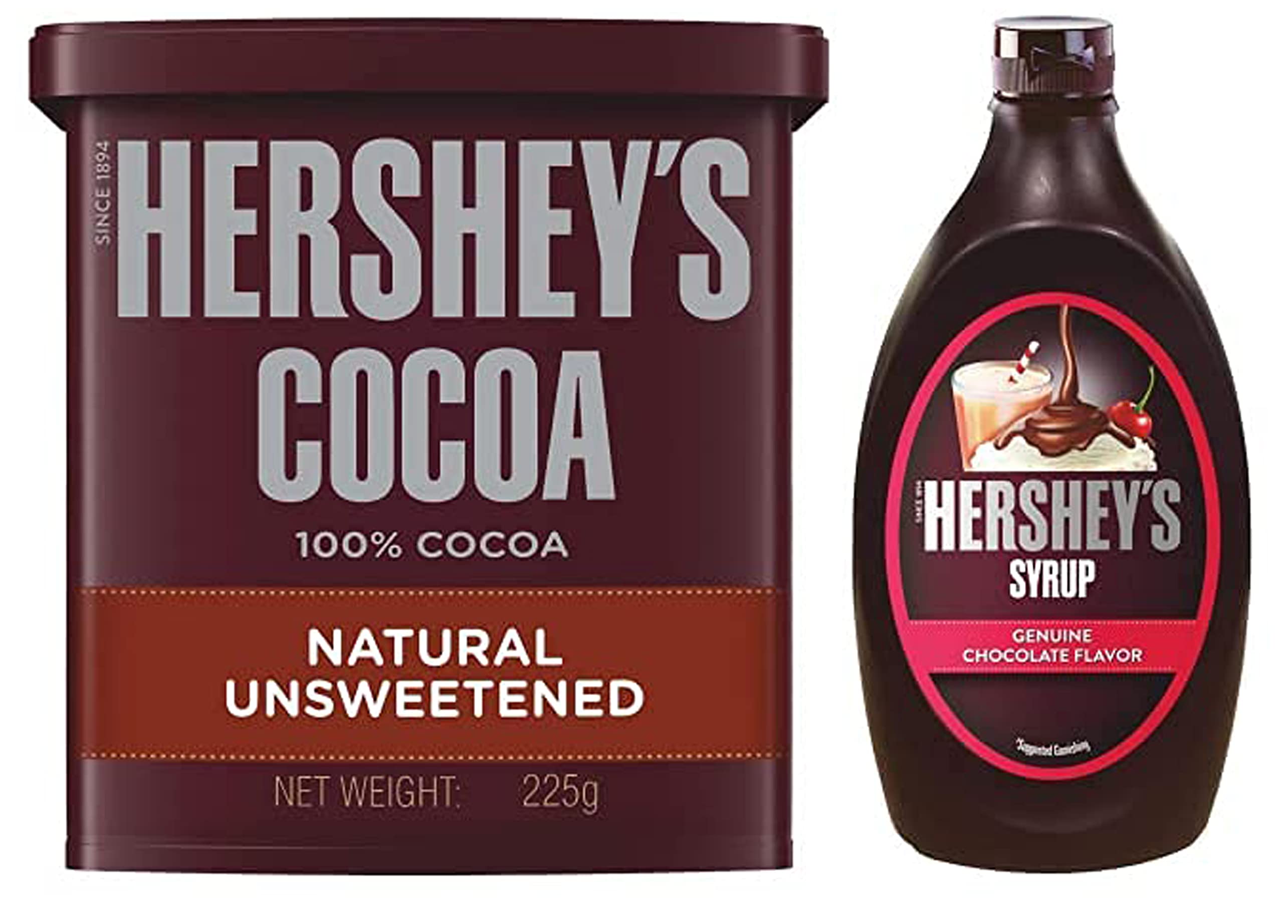 Cocoa - Natural Unsweetened, 225 G , Hershey's Syrup Chocolate, 1.3KG