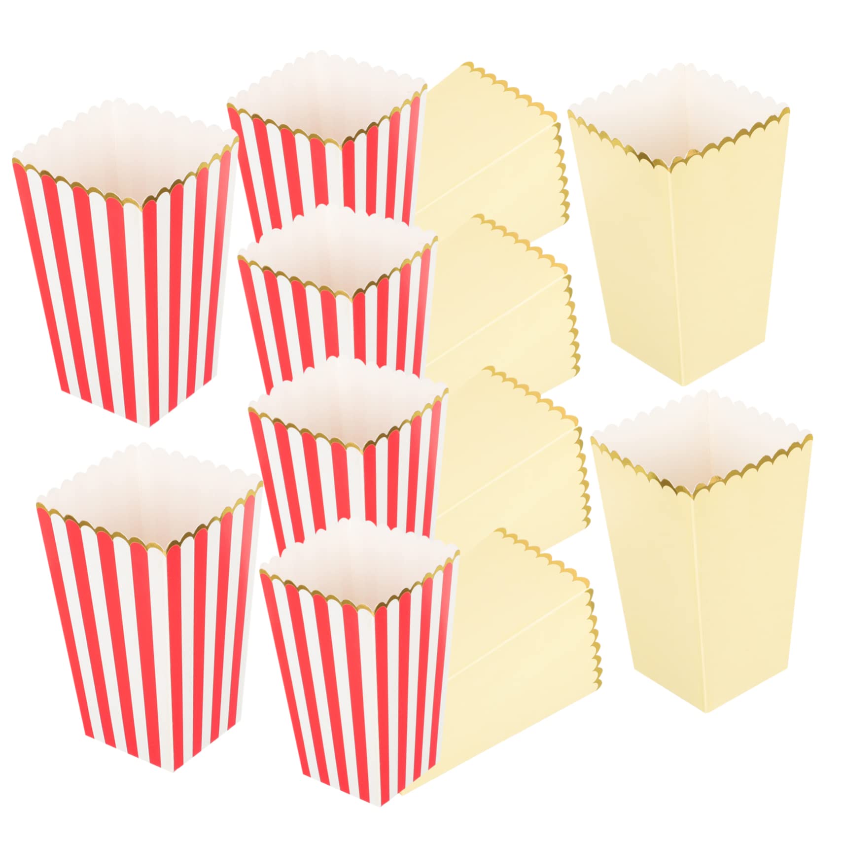 ULDIGI Cute Popcorn Boxes 12pcs Paper Popcorn Treat Boxes for Birthday Party Supplies