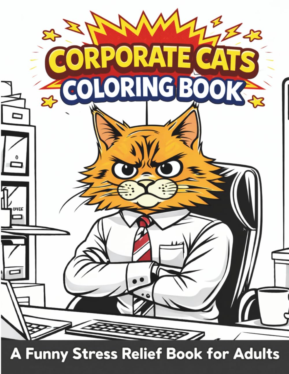 Corporate Cats Coloring Book: A Funny Stress Relief Book for Adults (The Corporate Humor Coloring Book Series for Adults)
