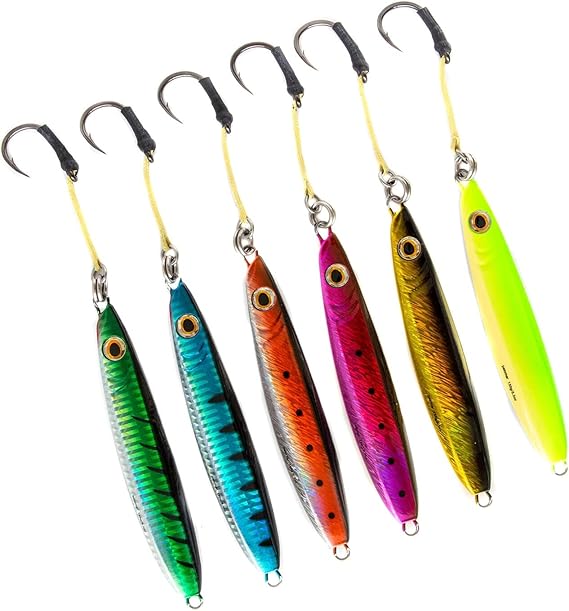 Reeldiculous Fishing, LLC Flat Side Vertical Irons Jigs w/ MUSTAD HOOKS