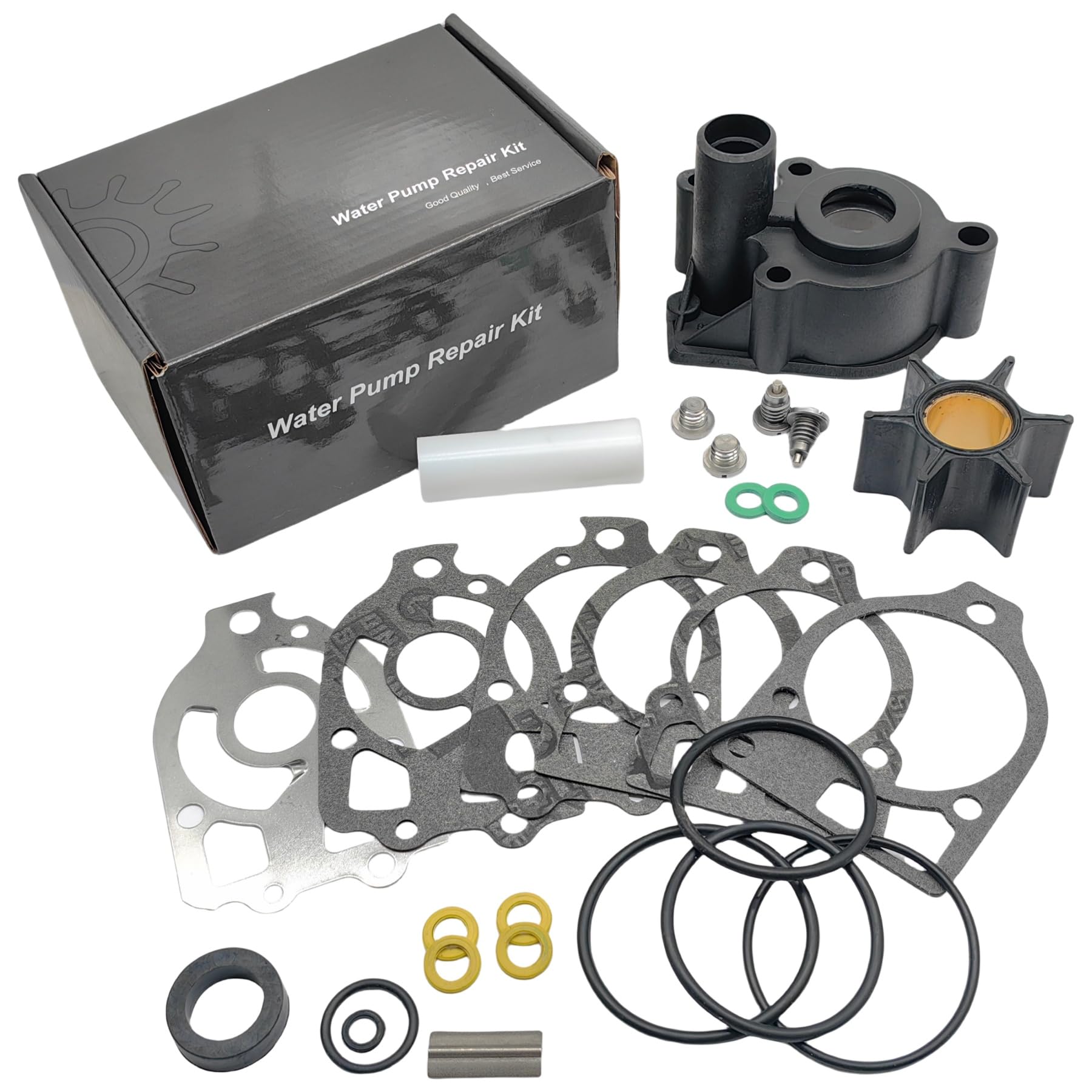 Photo 1 of 96148A8 Water Pump Impeller Kit with Lower Unit Gear Oil Drain Plug Gasket Kit Compatible with Mercruiser Alpha One Gen 1 Out Drive Replace 79953Q04 8M0058389