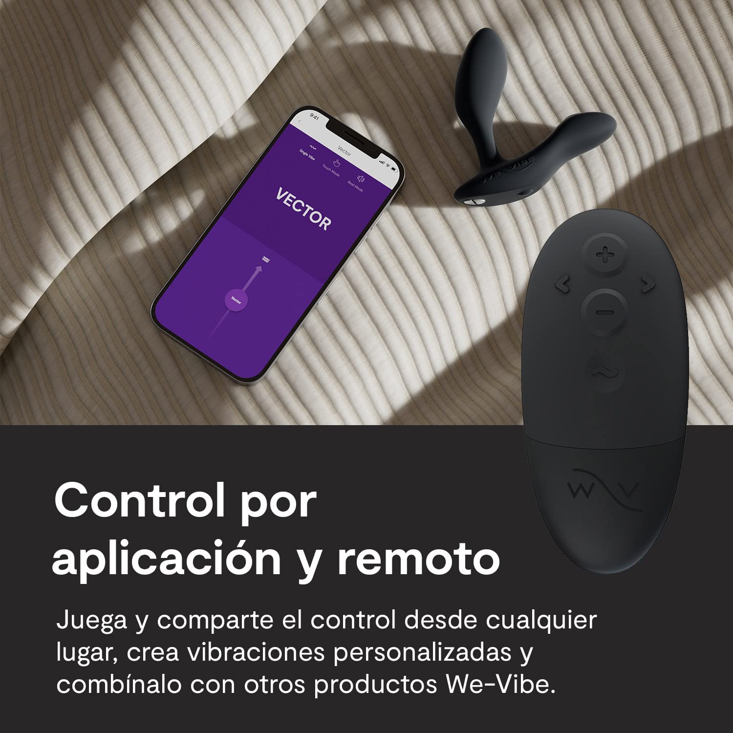 We-Vibe Vibrador de próstata Vector+ con aplicación y control remoto Black One Size