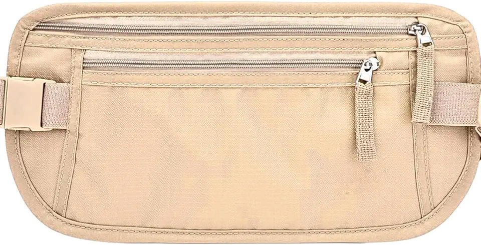 Pochete Doleira Porta Dólar Viagem Documento Passaporte Porta dinheiro cinto elástico Anti Furto Viagem