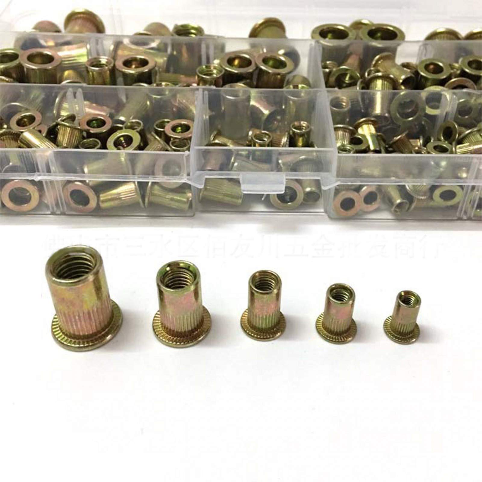 Juego De 165 Tuercas Remachables Ciegas - M3 M4 M5 M6 M8 M10, De Aluminio, Con Caja Organizadora Para Taller Y Bricolaje