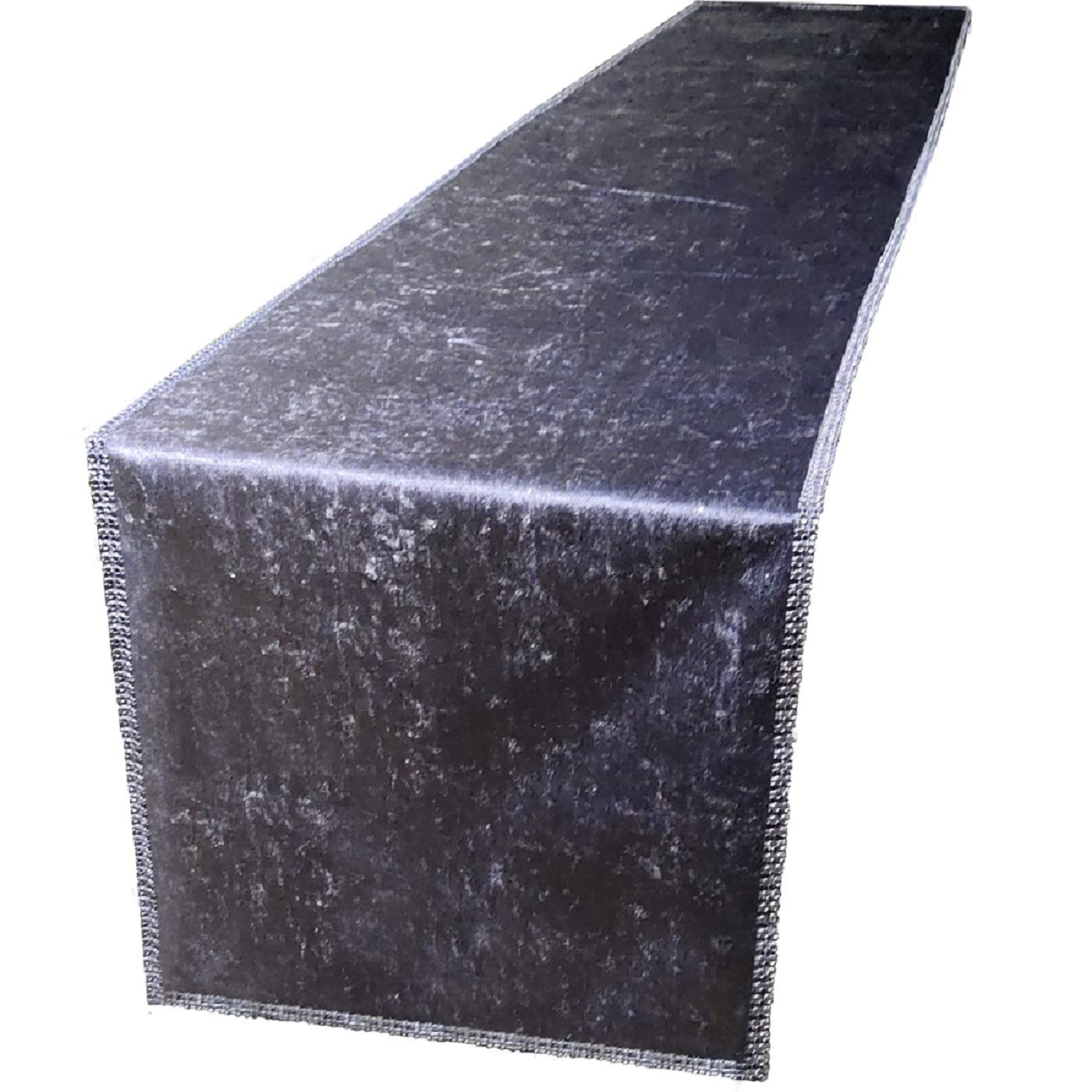 LES4U Diamante 2-Tone Crushed Velvet Bed Runner Sparkle Ombre Glitzy Crystal Diamante Decorative Long Dinning Table Runner Wrinkle Free W35 x L200cm, Mink/Champagne