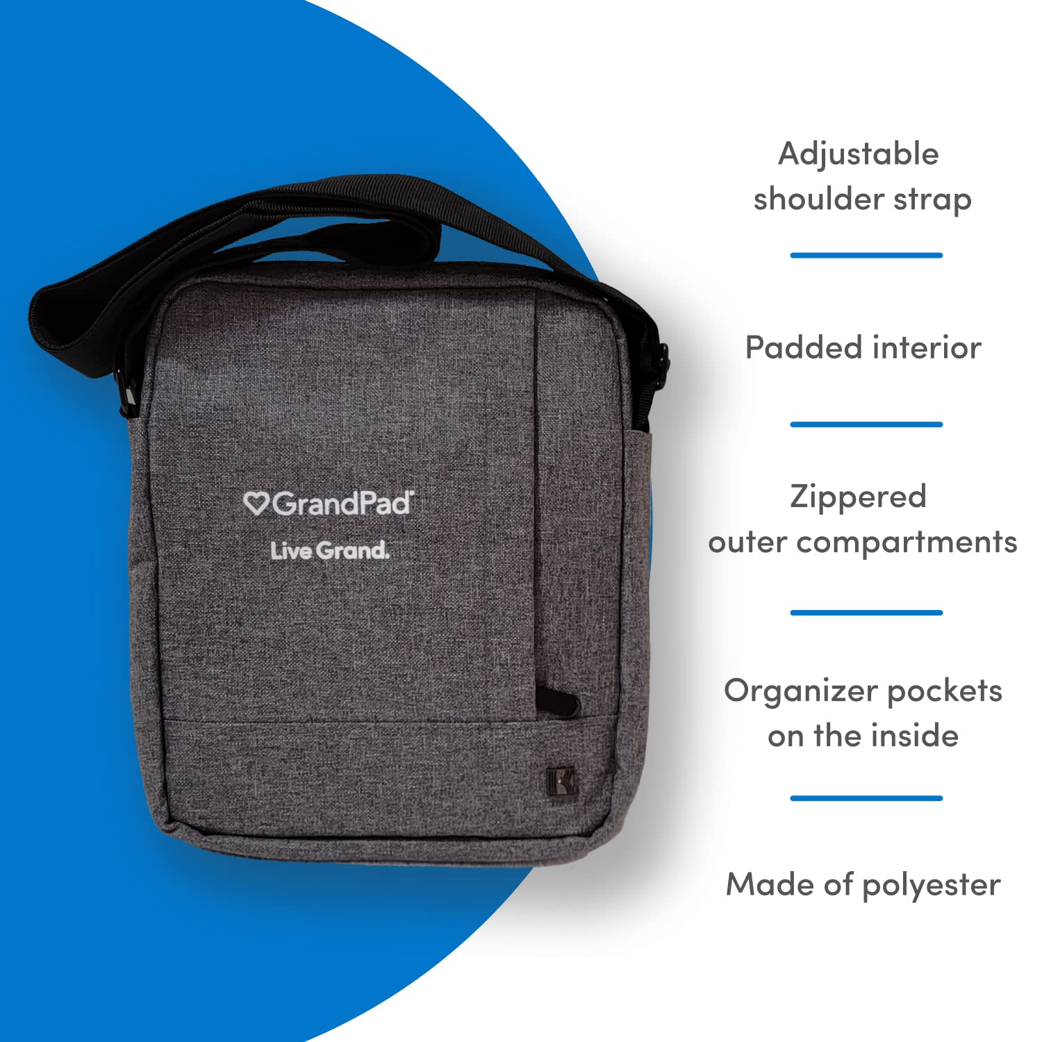 GrandPad Tablet Bag, iPad Sleeve, Tablet Sleeve, Measures 10-1/2