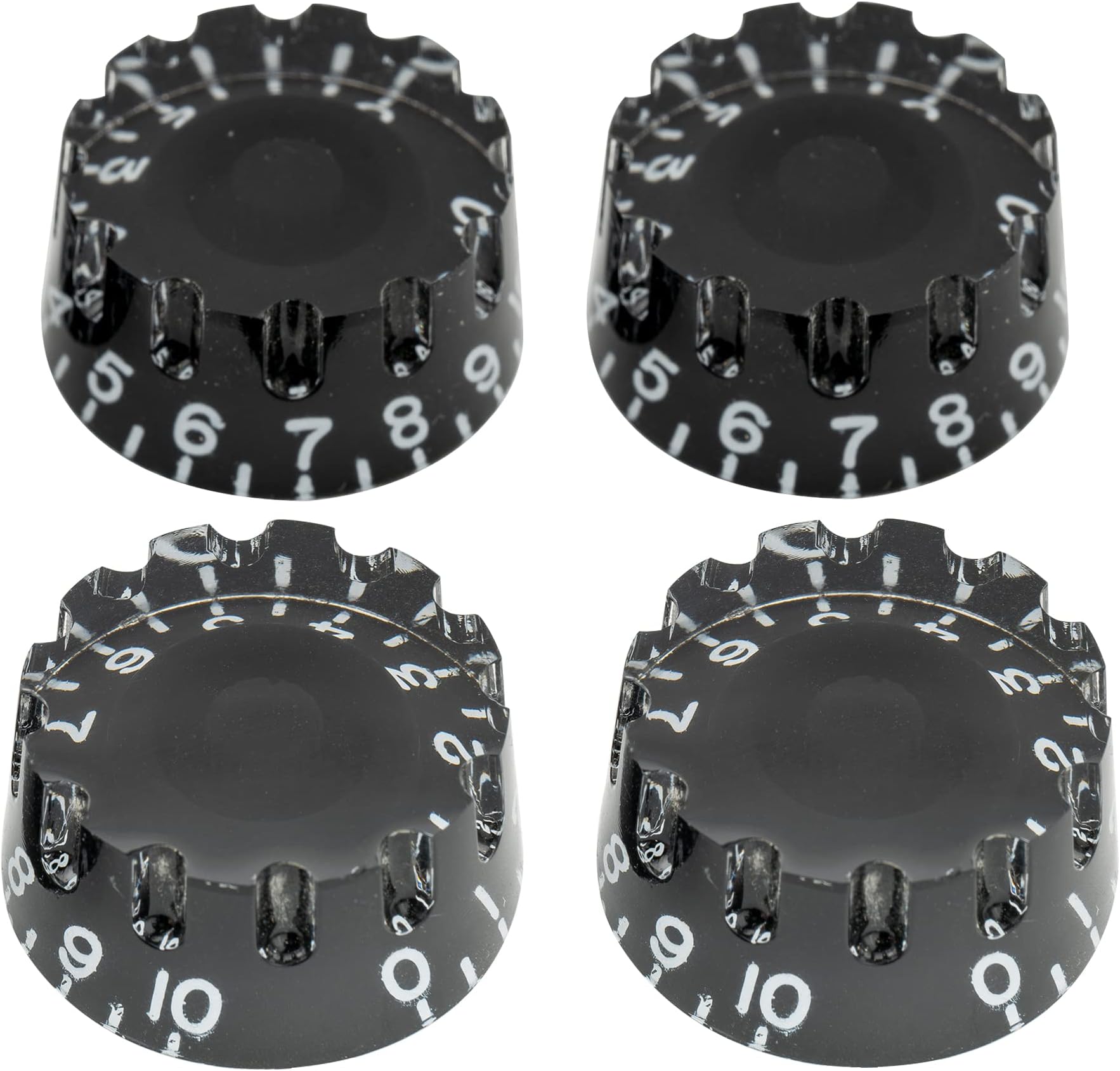 Musiclily Pro Metric Size 18 Spline Knurled Speed Knobs for Epiphone