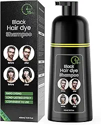 Shampoo de Tintura 3 em 1 para Cabelo 400ML com Ingredientes Herbais para Mulheres e Homens Cobertura Cinza