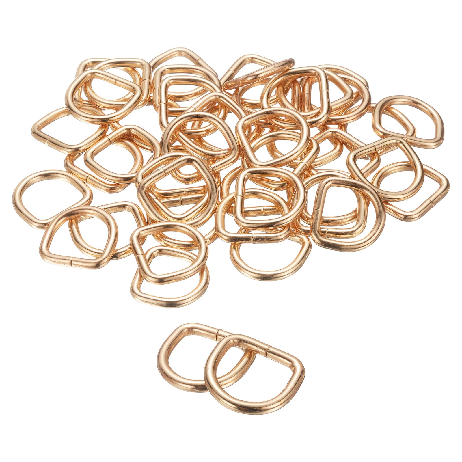 HARFINGTON D Ring Metal Electroplate D-Shape Buckle Clips Multi-Purpose Buckle Straps Accessories for Backpacks Webbing Strap