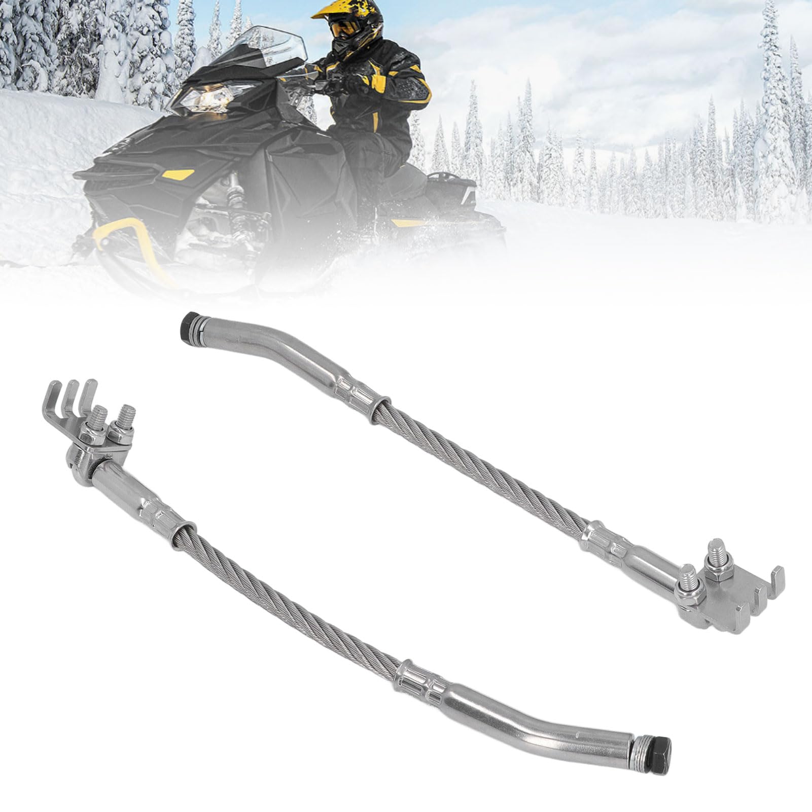 Ice Scratchers Kit 1201DF Kufenkratzer Set für Schneemobil 2 Stück links rechts Kettenschleifer mit Klauen Einsatz für Kufenhöhe 2-/2 Zoll Winter Fahrbahn Eis Schnee